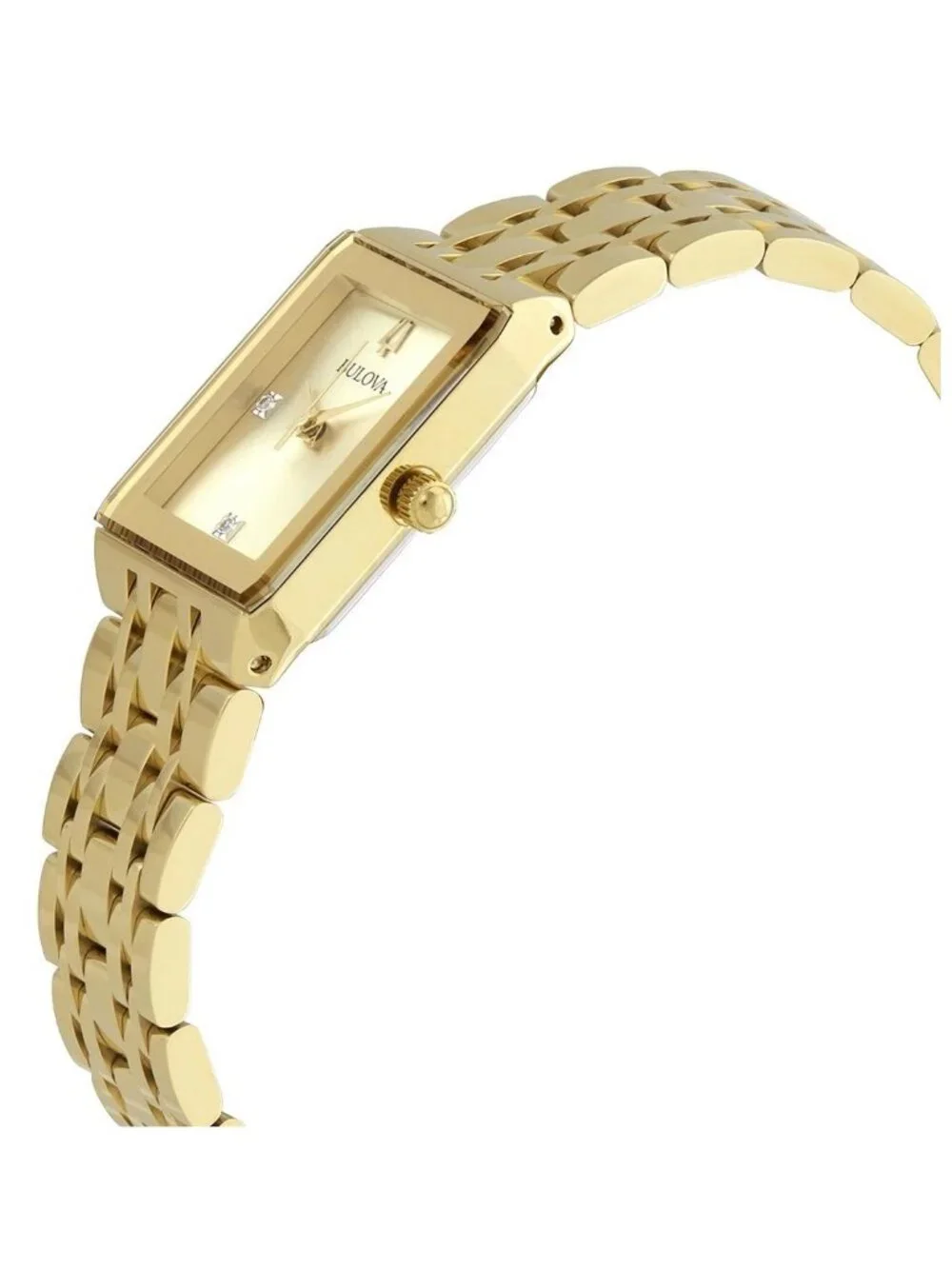 NWT Bulova Futuro Quartz Champagne Dial Ladies Watch